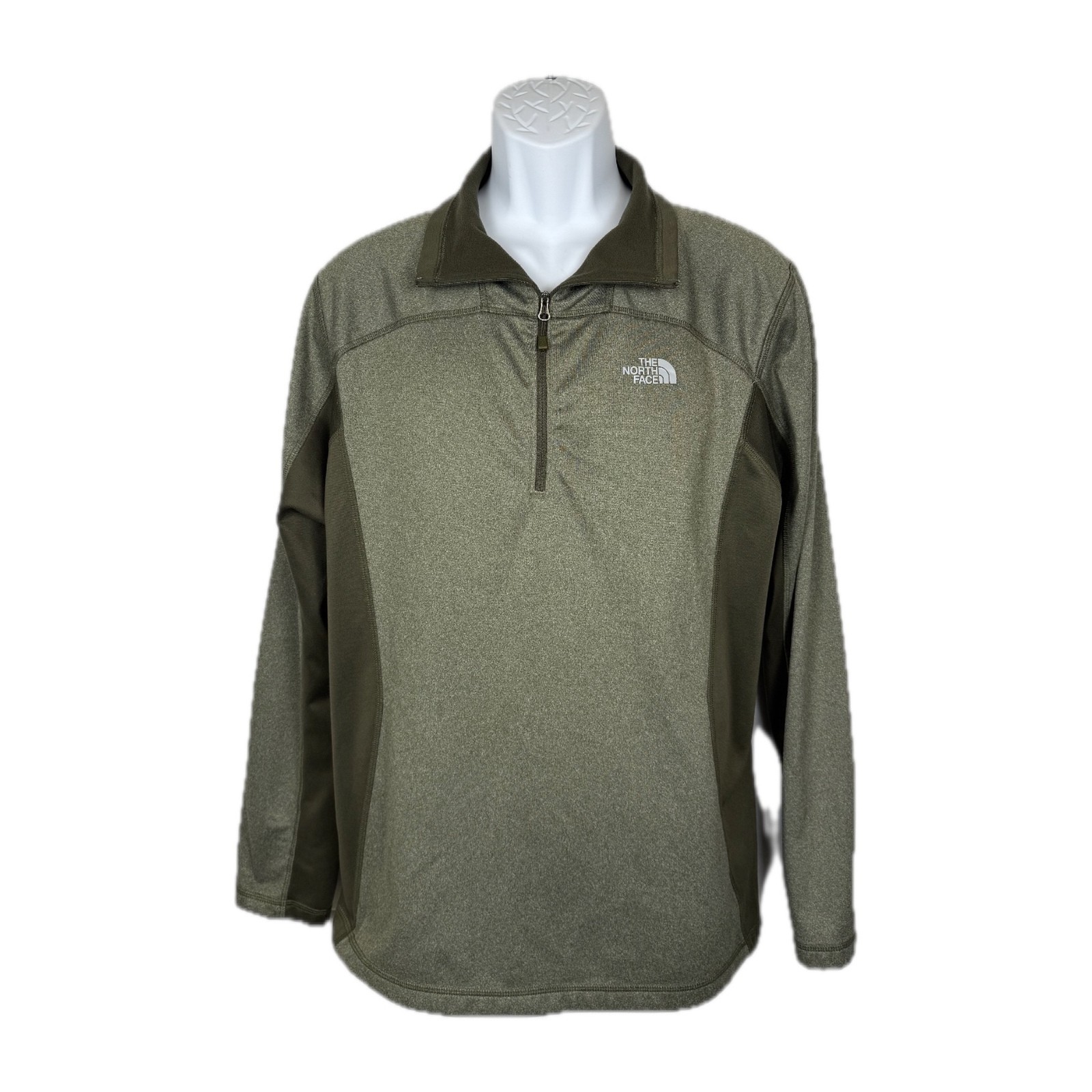 The North Face Men’s Large Olive Gray 1/4 Zip Performance Pullover