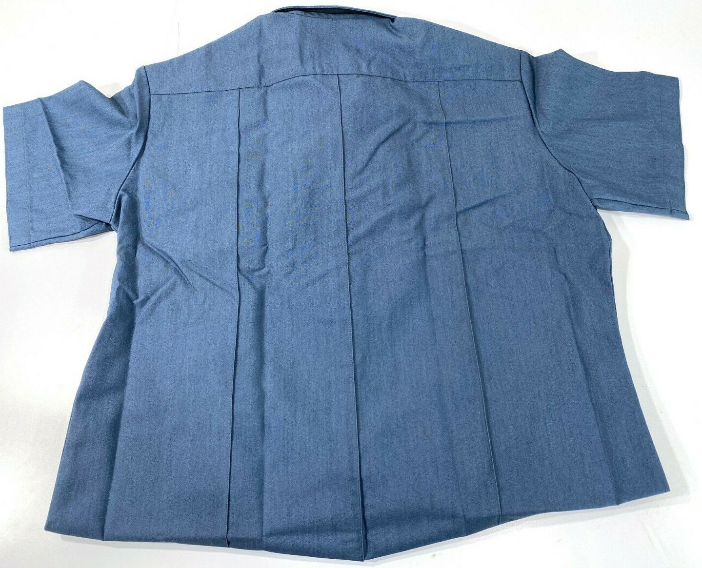 NEW BLAUER MENS SHORT SLEEVE RAYON BLEND SHIRT 8910 FRENCH BLUE HEATHER 3XL REG