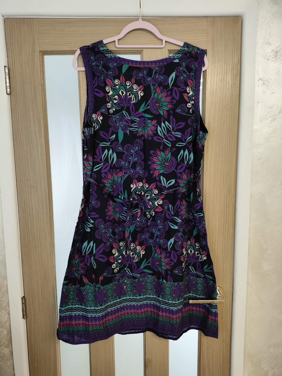 Debenhams Midi Sheath Dress 18 Navy Purple Sequin Floral Summer Casual Sleeveles