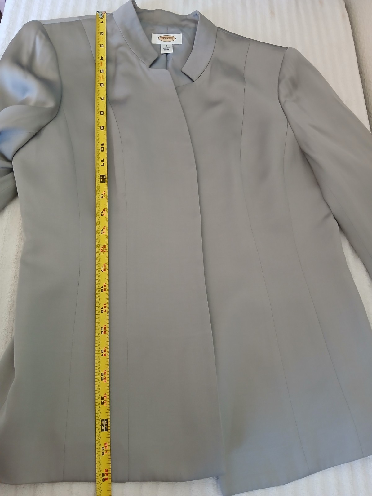 Talbots Women’s Blazer Silk Blend Grey Size 8 Office Career Professional