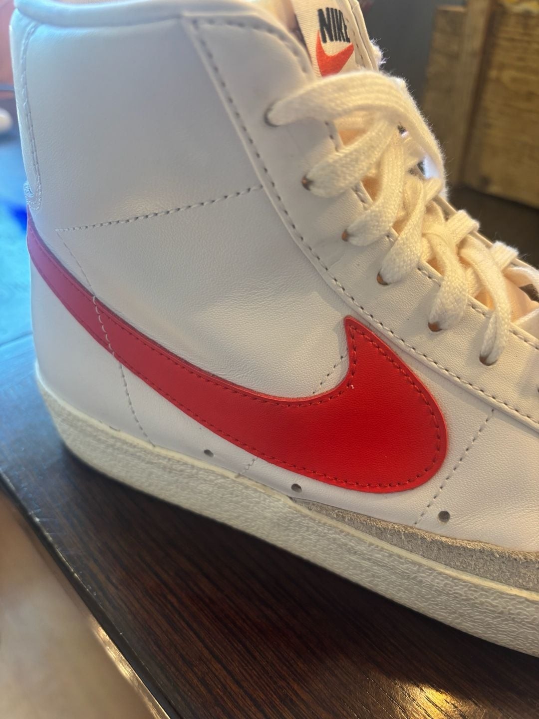 Nike Blazer Mid ’77 Vintage Mismatched Swoosh Blue Red BQ6806-117
