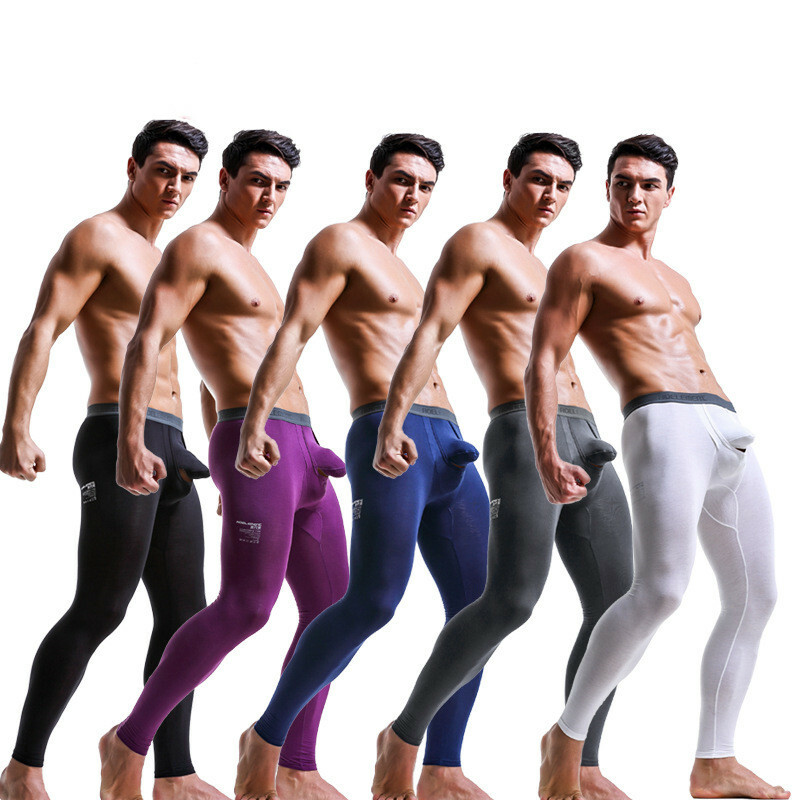 Men’s Thermal Underwear Pants Warm Long Johns Leggings Base Layer Separate Pouch