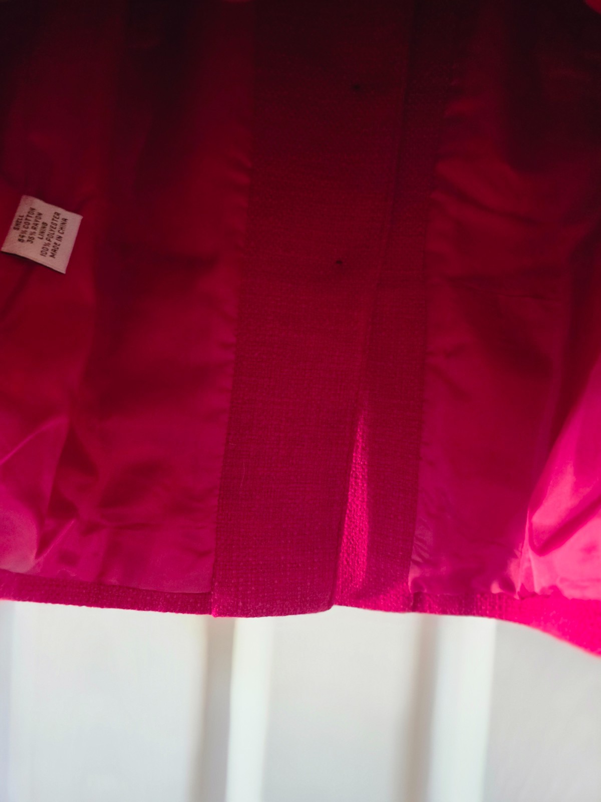 TALBOTS REDDISH FUSHIA COLOR COTTON BLEND BLAZER SZ.14 NWT