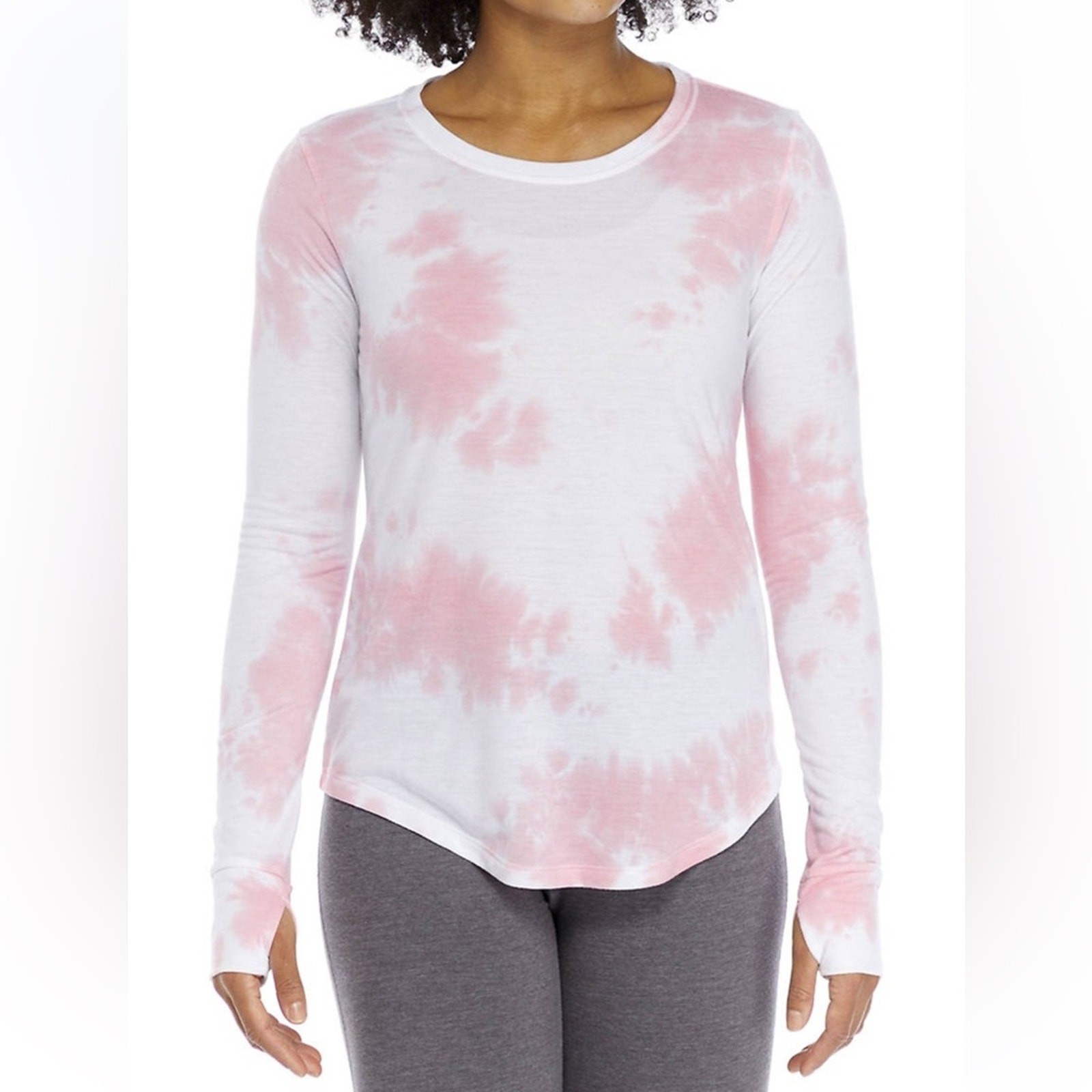 ZELOS size XL tie-dye slim long set-in sleeve shirt activewear casual new