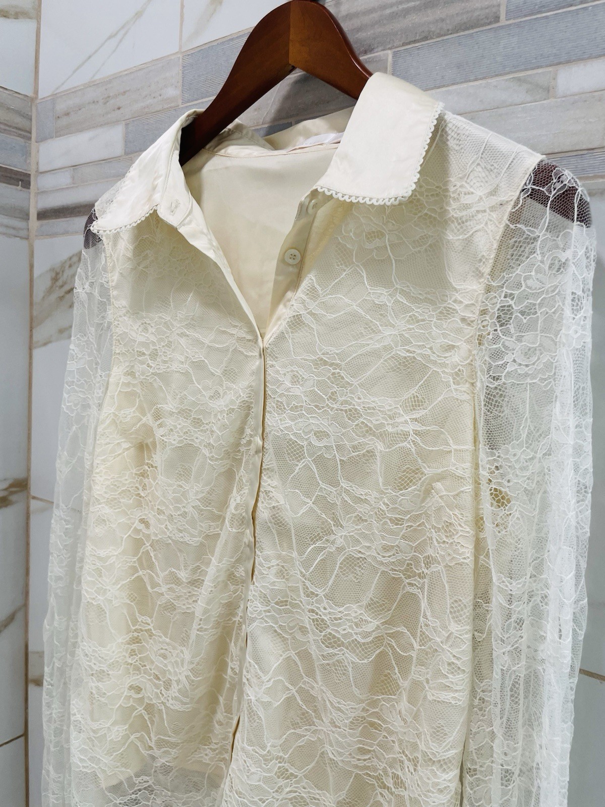 Rachel Parcell Ivory Lace Top Size S Western Regency Cottage