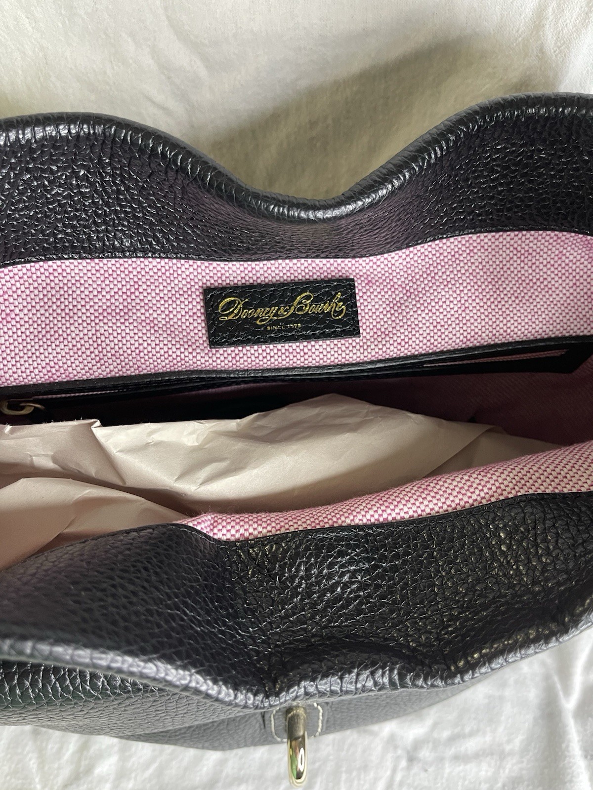 Dooney & Bourke Pebble Grain Logo Lock Shoulder Bag With Wallet In Black