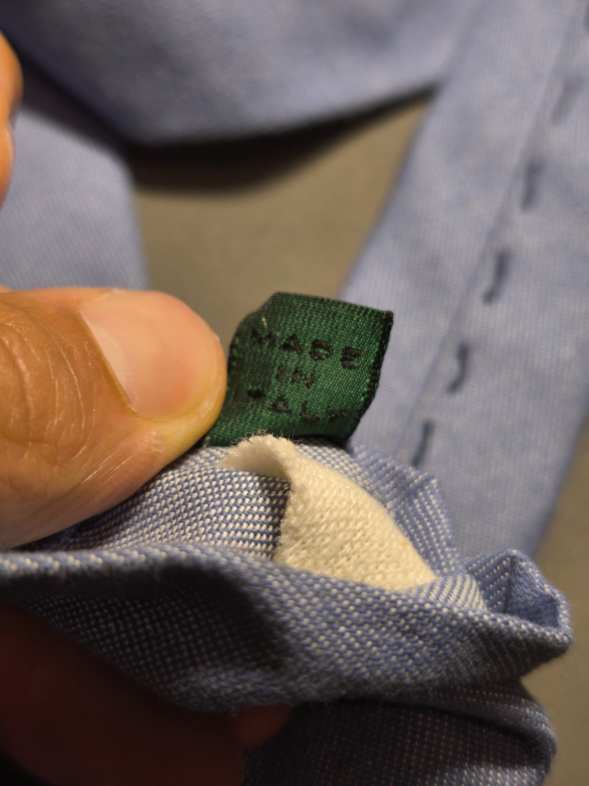 A. Di Capua Napoli – Cotton Tailored Tie Solid Color Blue Jeans
