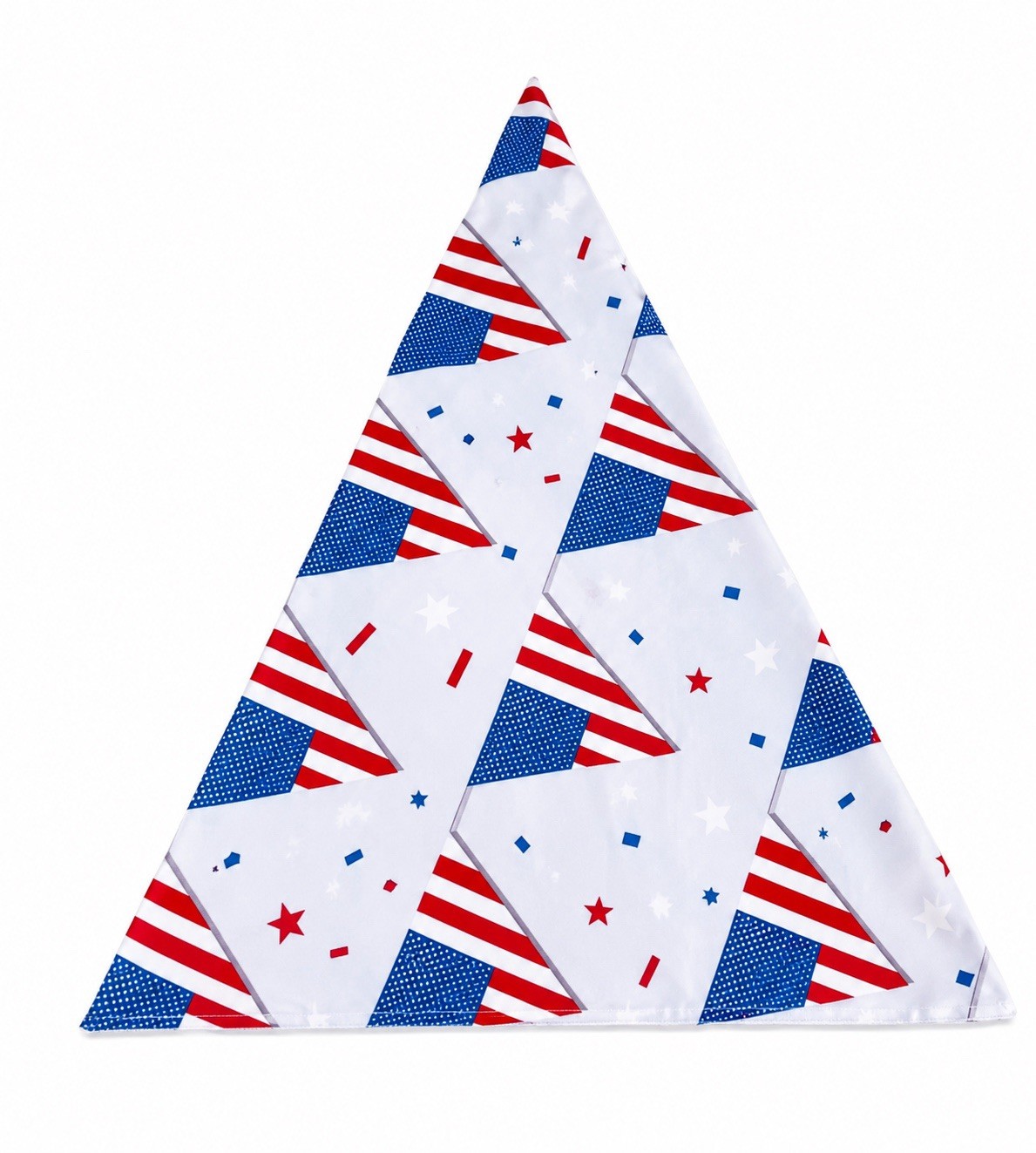 Patriotic American Flag Triangle Bandana Scarf Head Wrap Red White Blue USA