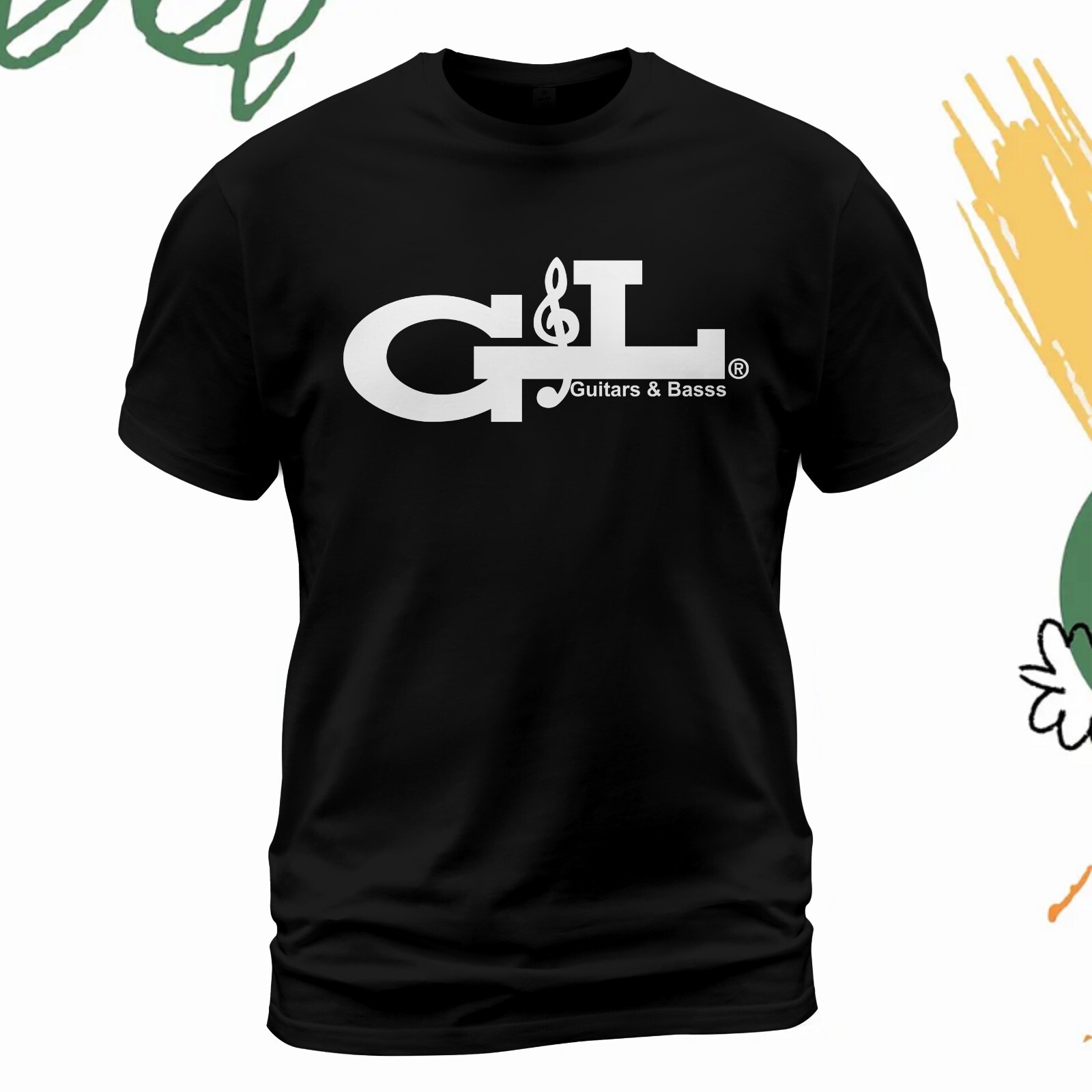 G&L Guitars Music Logo T-Shirt Size S-5XL Made in USA
