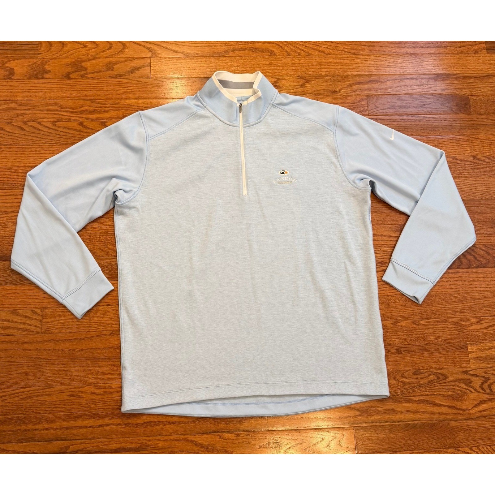 Nike Golf Bandon Dunes Performance 1/4 Zip Pullover Shirt Mens XL Blue Dri-FIT