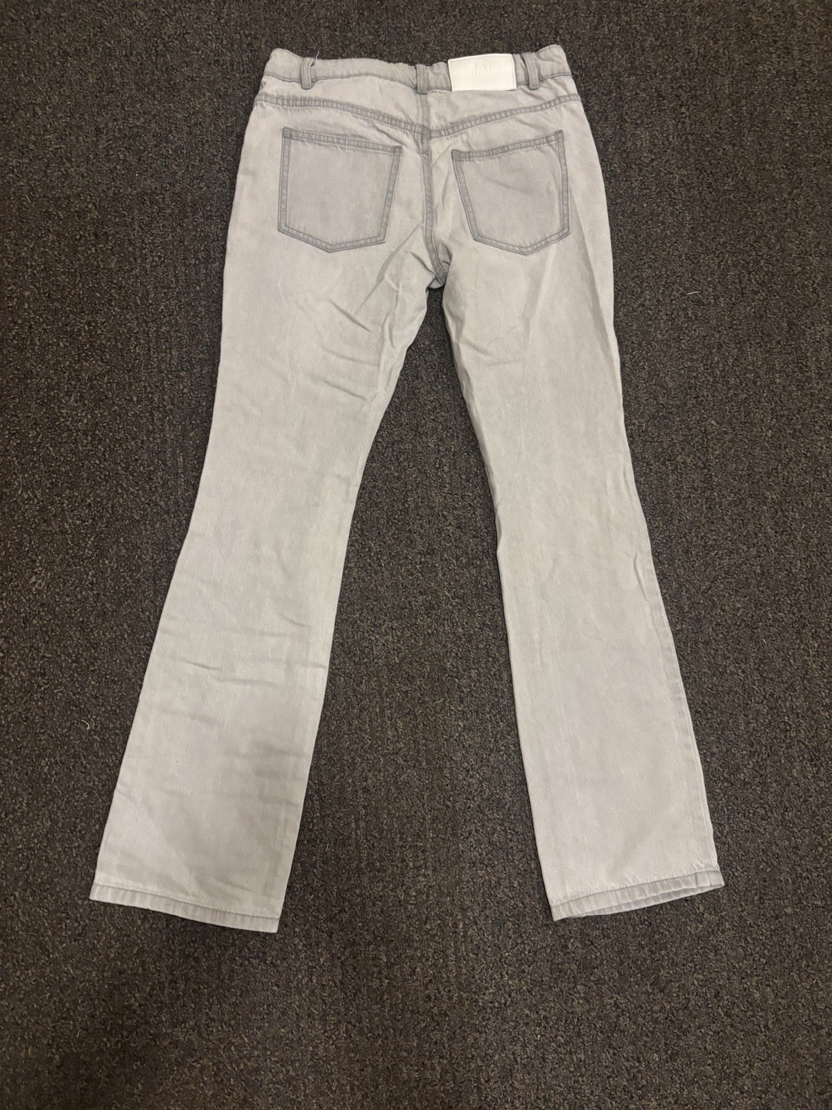 boohooMAN Men’s Gray Slim Fit flared Jeans
