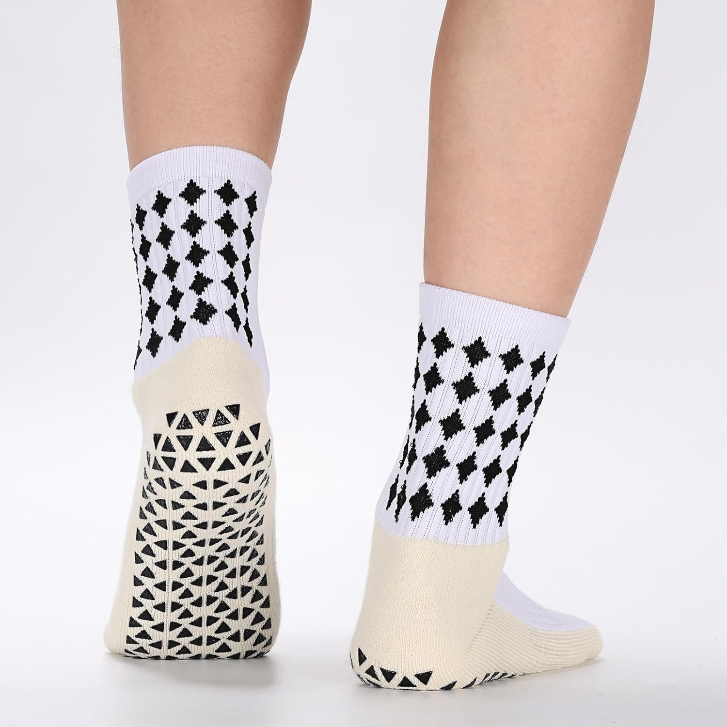 3/6 Pairs Grip Soccer Socks Men Women Non-Slip Sports Socks for Basketball Footb