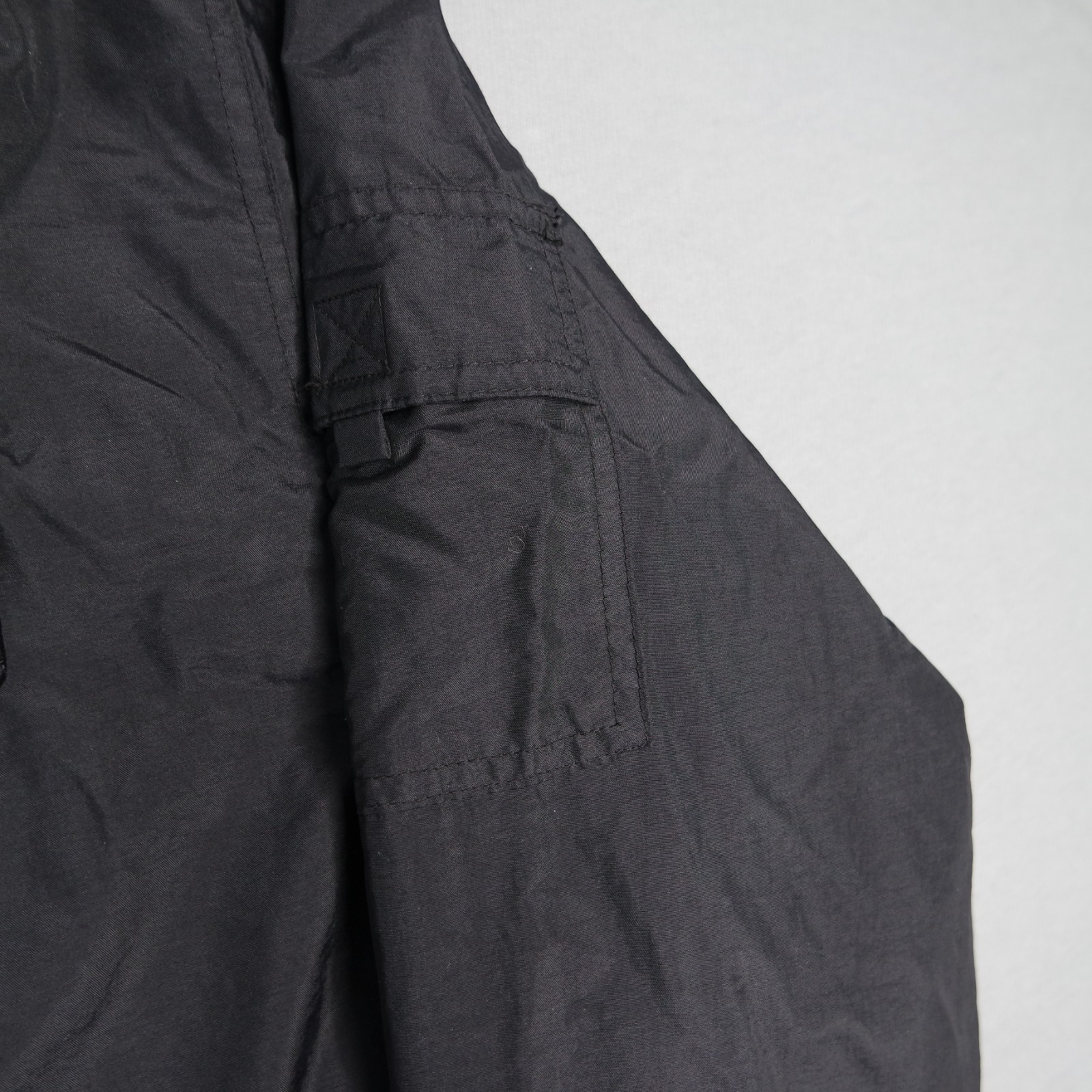 Vtg Y2K Dickies Windbreaker Work Jacket Black Zip Reflective Mens Large Patch