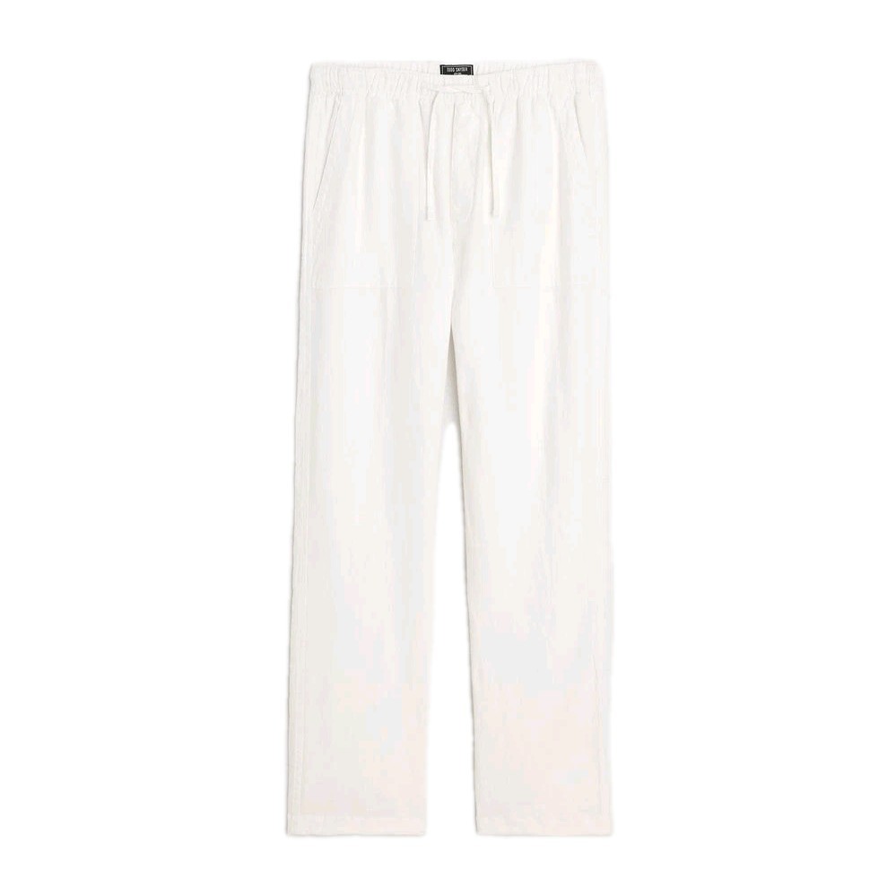 NWT Todd Snyder XL Straight Fit 100% Linen Beach Pant White Pockets $198 Light