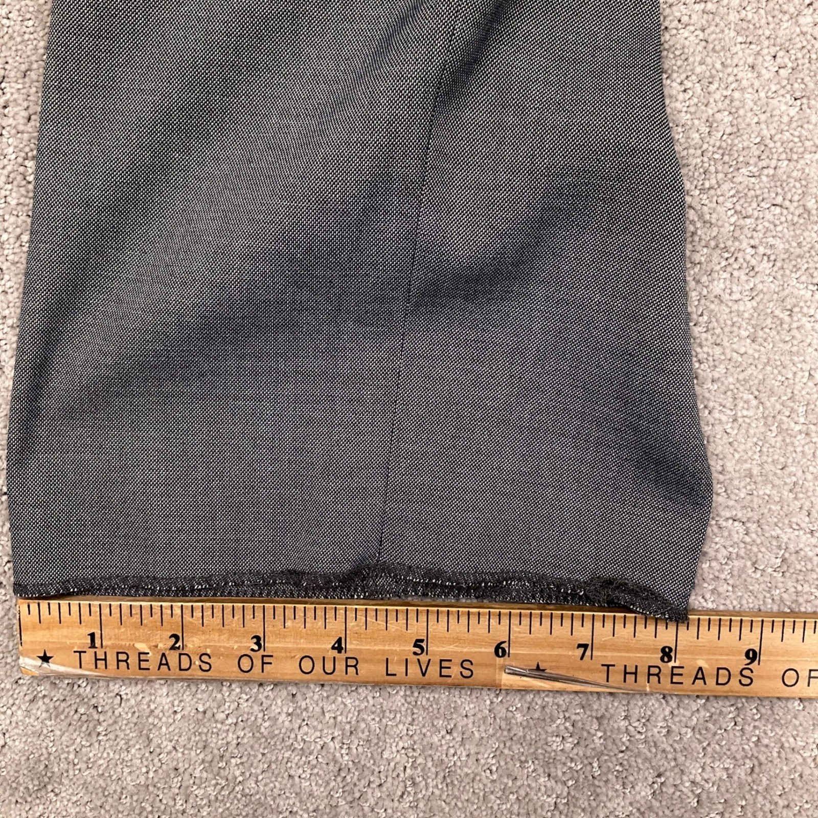 Lineage Suit Mens 40S 34W Charcoal Andrew Double Breasted Modern Fit Unhemmed