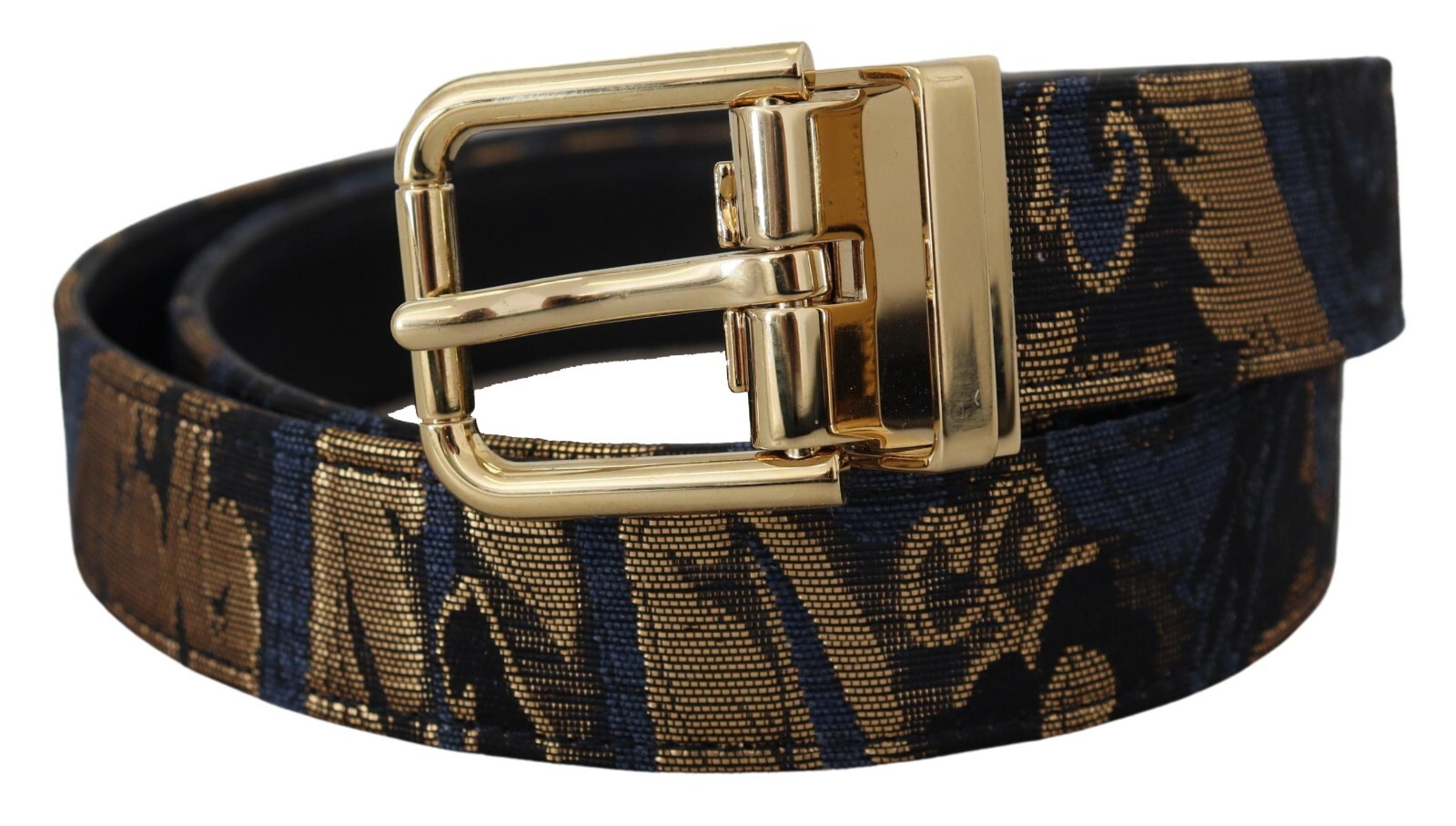 DOLCE & GABBANA Belt Multicolor Jacquard Leather Logo Buckle 75cm / 30in 700usd