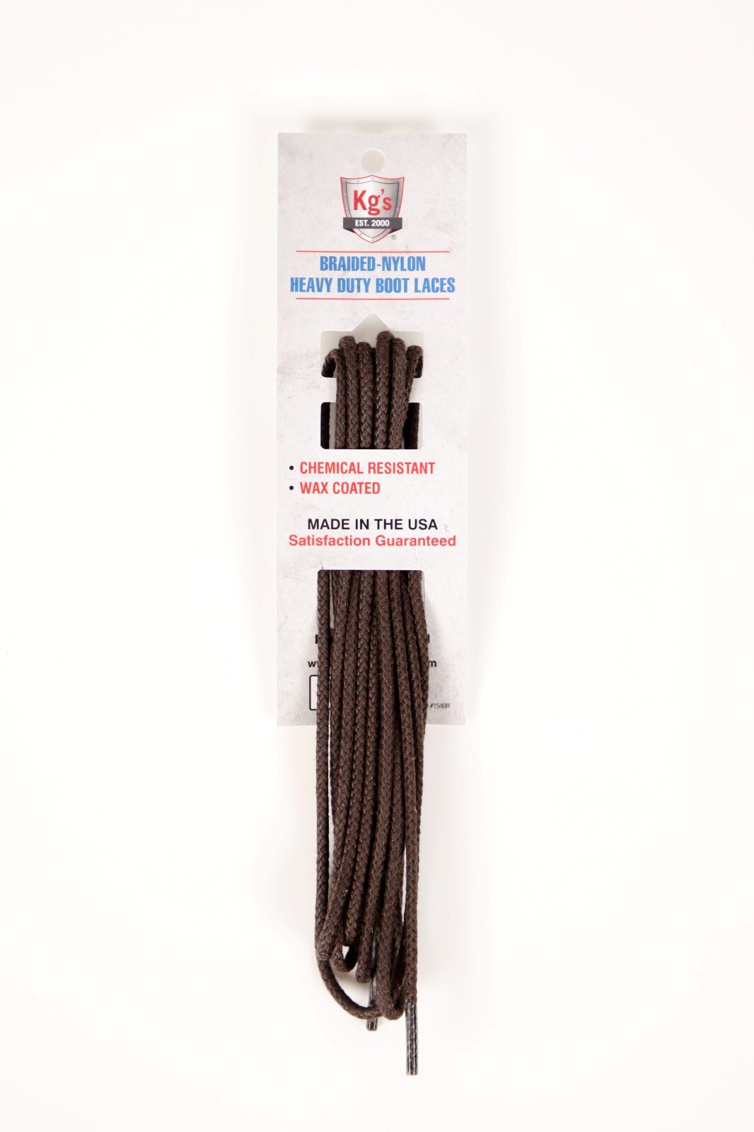 Kg’s 72″ Heavy Duty Nylon Laces Brown (2 Pairs)