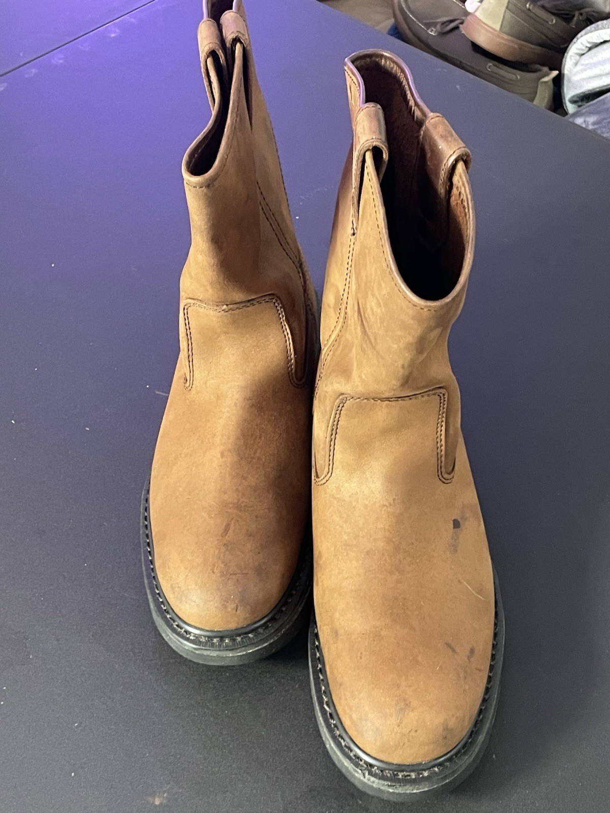 Wolverine Men 10.5 EW Wellington Work Boots Leather Steel Toe Slip/oil Resistant