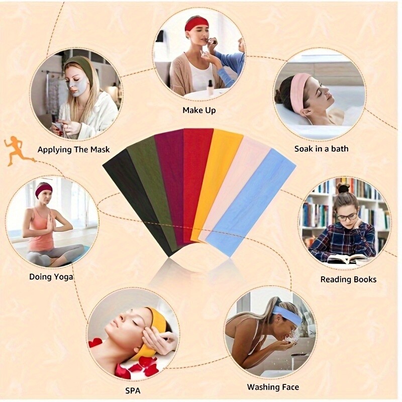 Thin Soft Non-Slip Sport Headbands for Women Elastic Hair Band