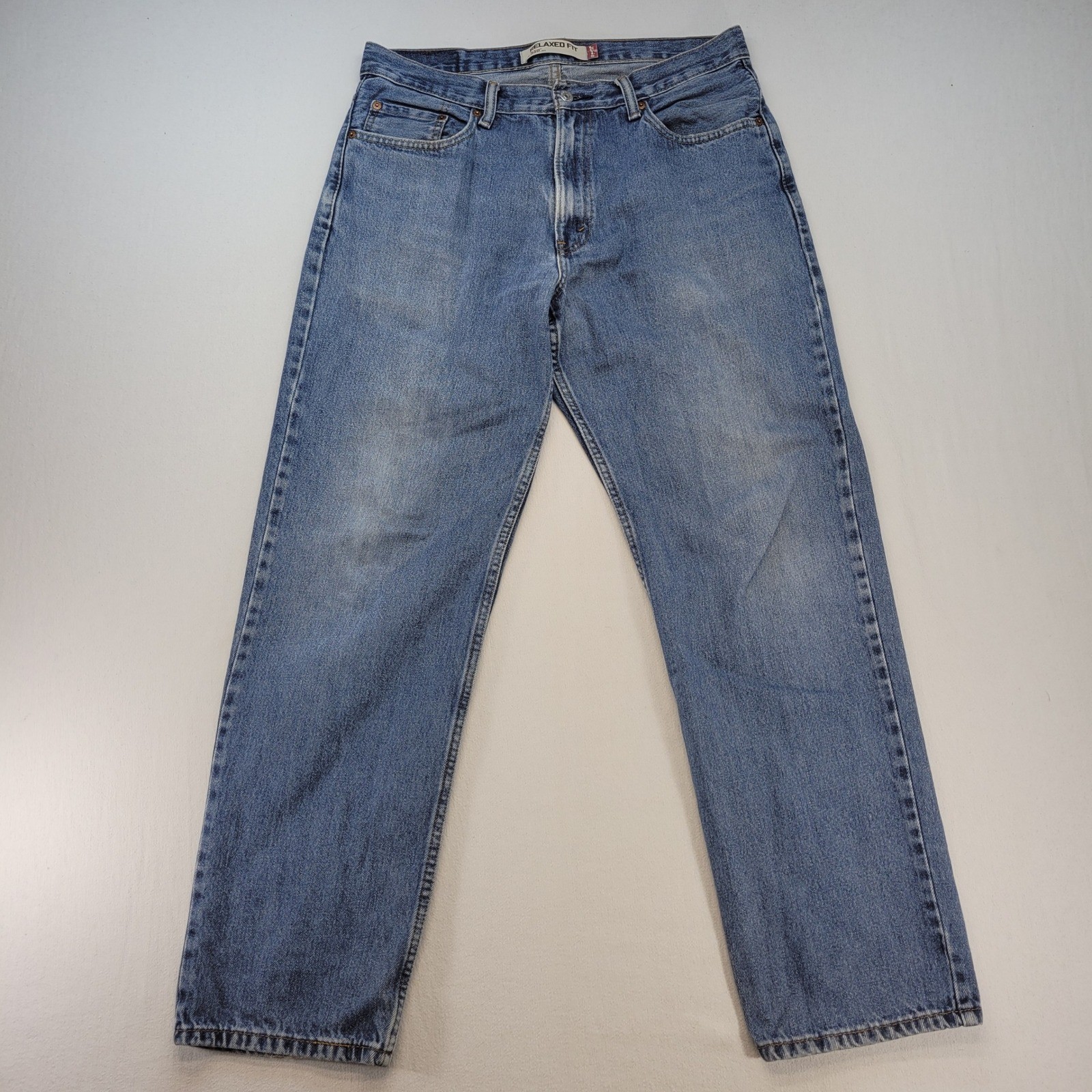 Levi’s 550 Jeans Mens 34×32 Blue Relaxed Tapered Leg 100% Cotton Denim