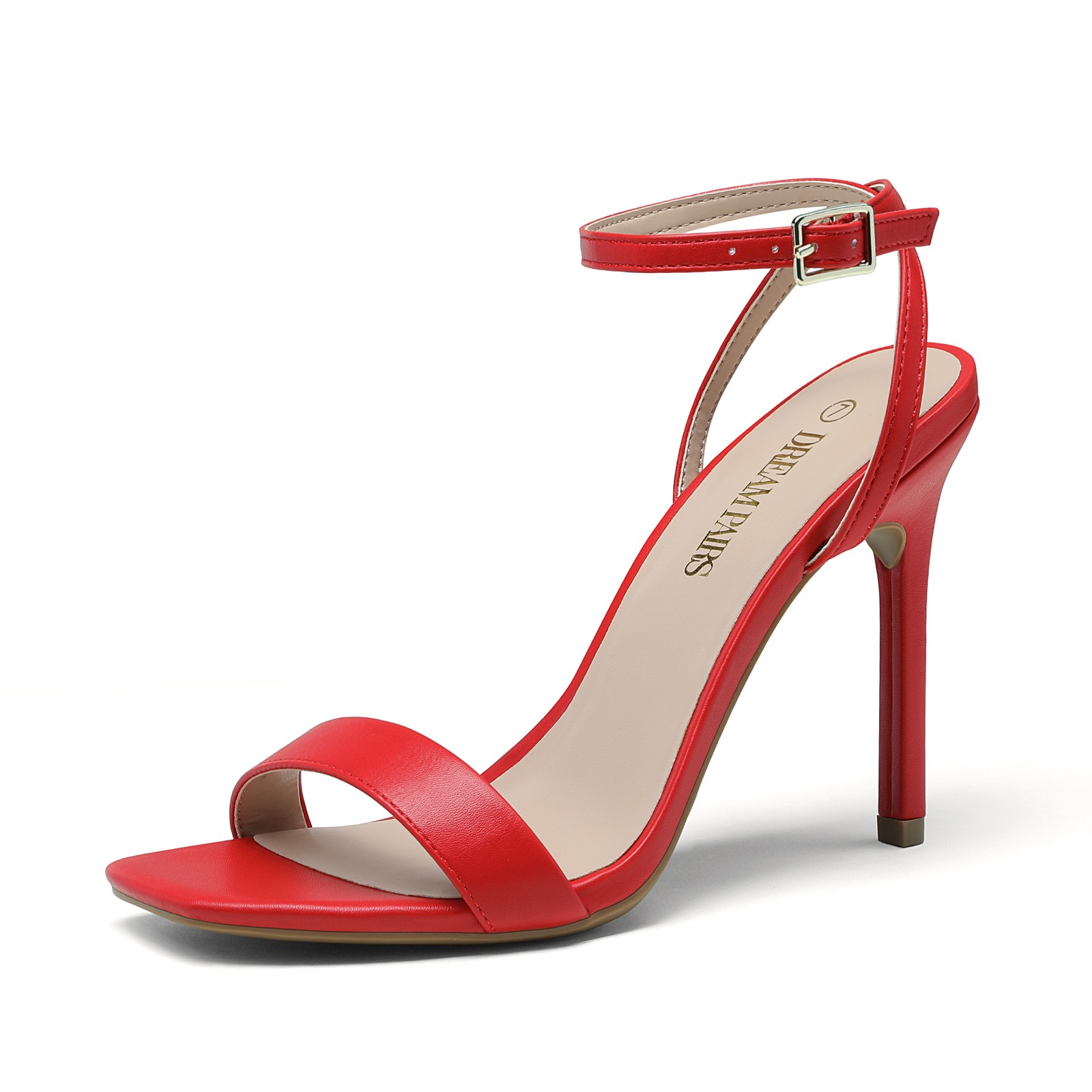 DREAM PAIRS Women High Heel Sandals Open Toe Ankle Strap Wedding Party Sandals