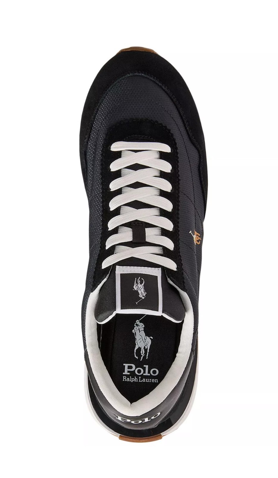 Polo Ralph Lauren Men’s Train 89 Suede-Paneled Sneakers Black / Multi US 8.5 D
