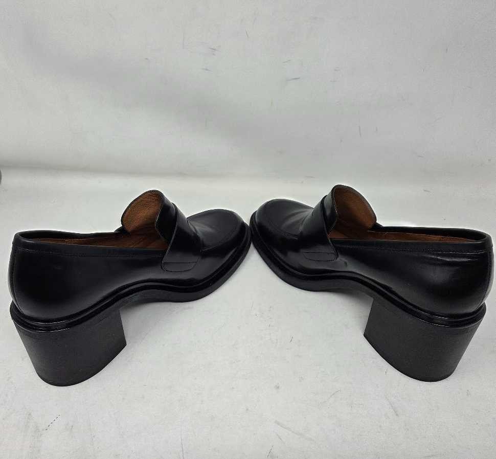 EU 40 (US 9-9.5) Anthropologie x Maeve block heeled loafers in black