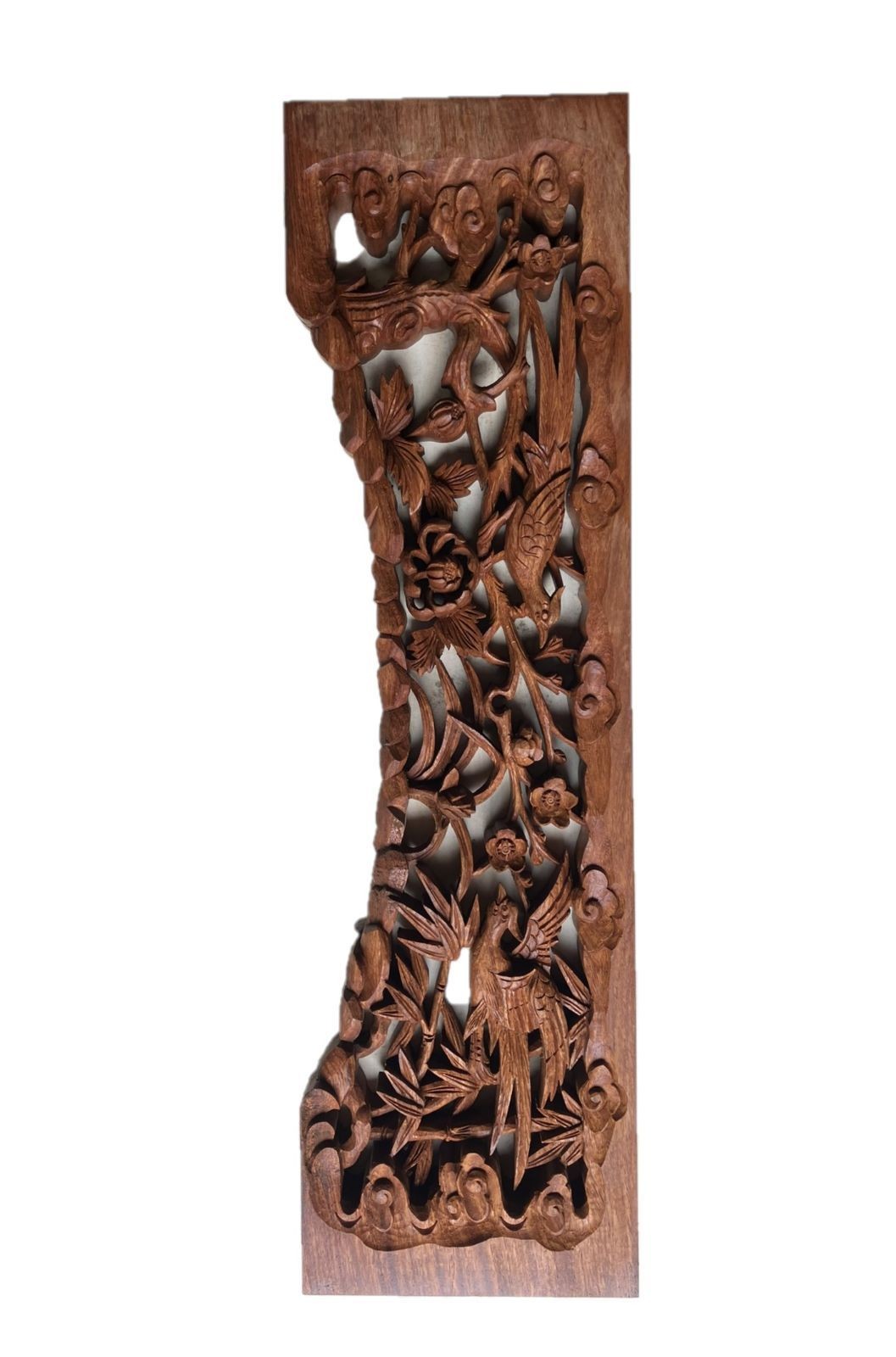 Rosewood Transom Carving Antique Wood Epoxy Inlay Stunning Piece