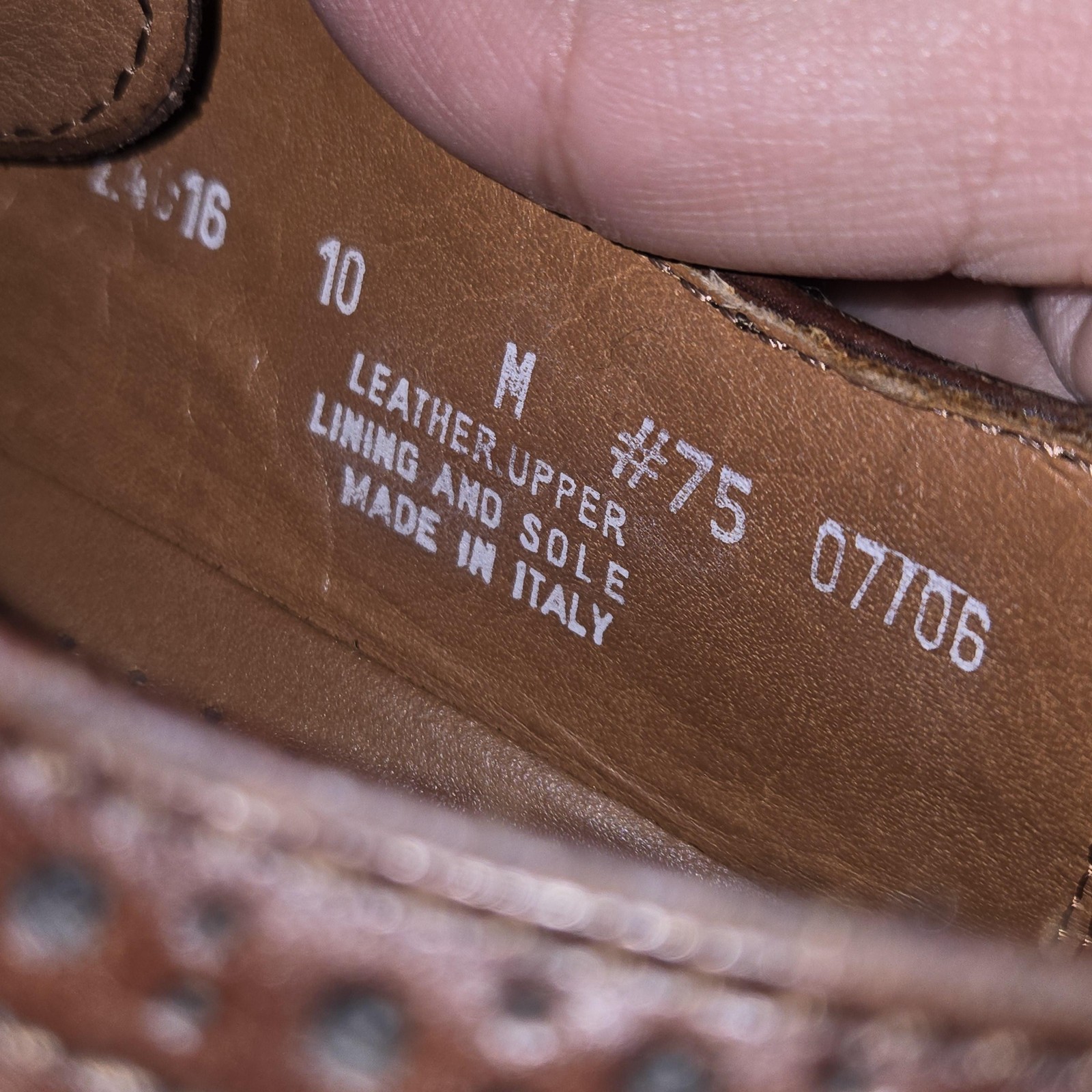 Bostonian Shoes Mens Size 10 Brown Leather Cap Toe Derby Dress Made In Italy