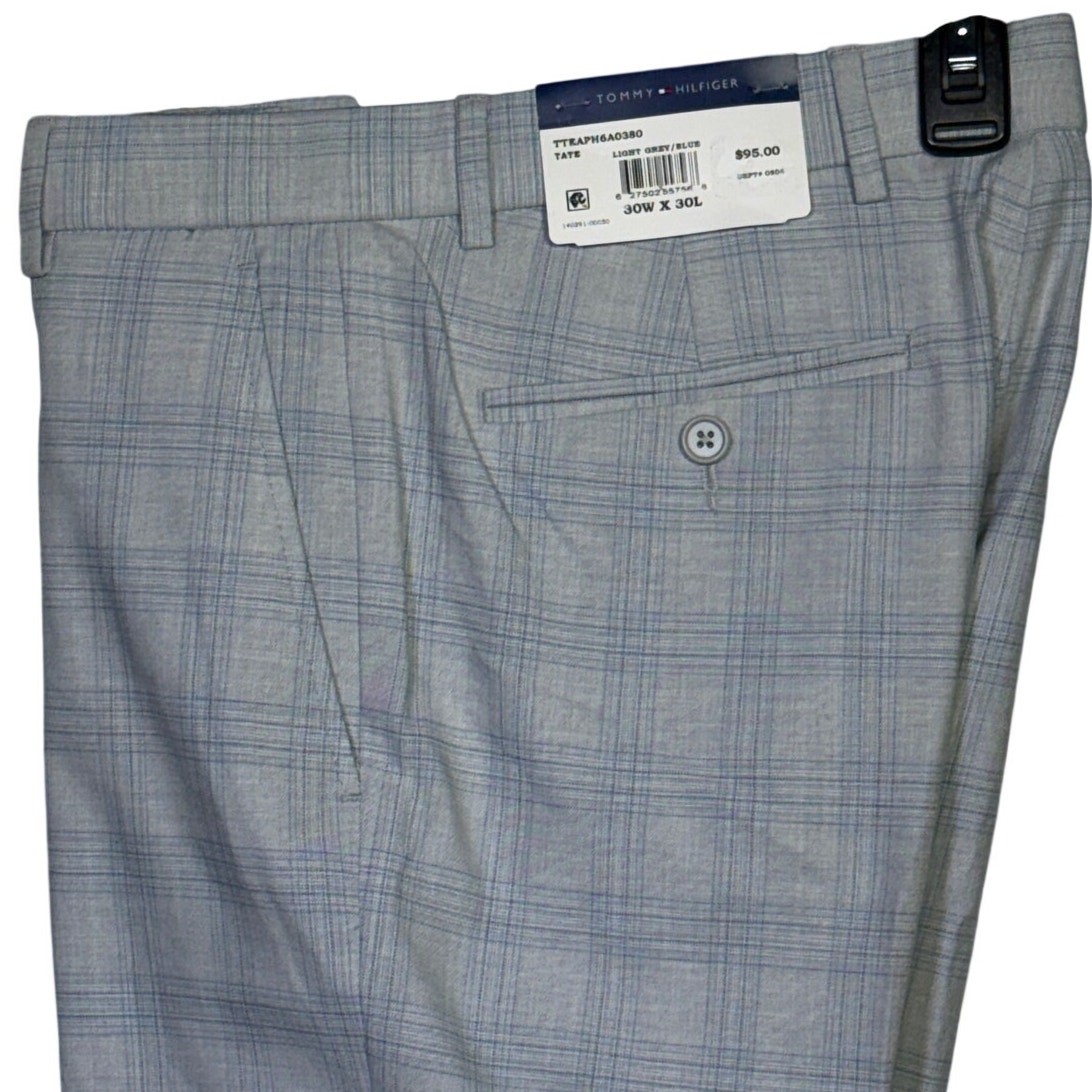 Tommy Hilfiger Men’s Modern Fit Light Grey Dress Pant LT gray/blue 30×30 $95
