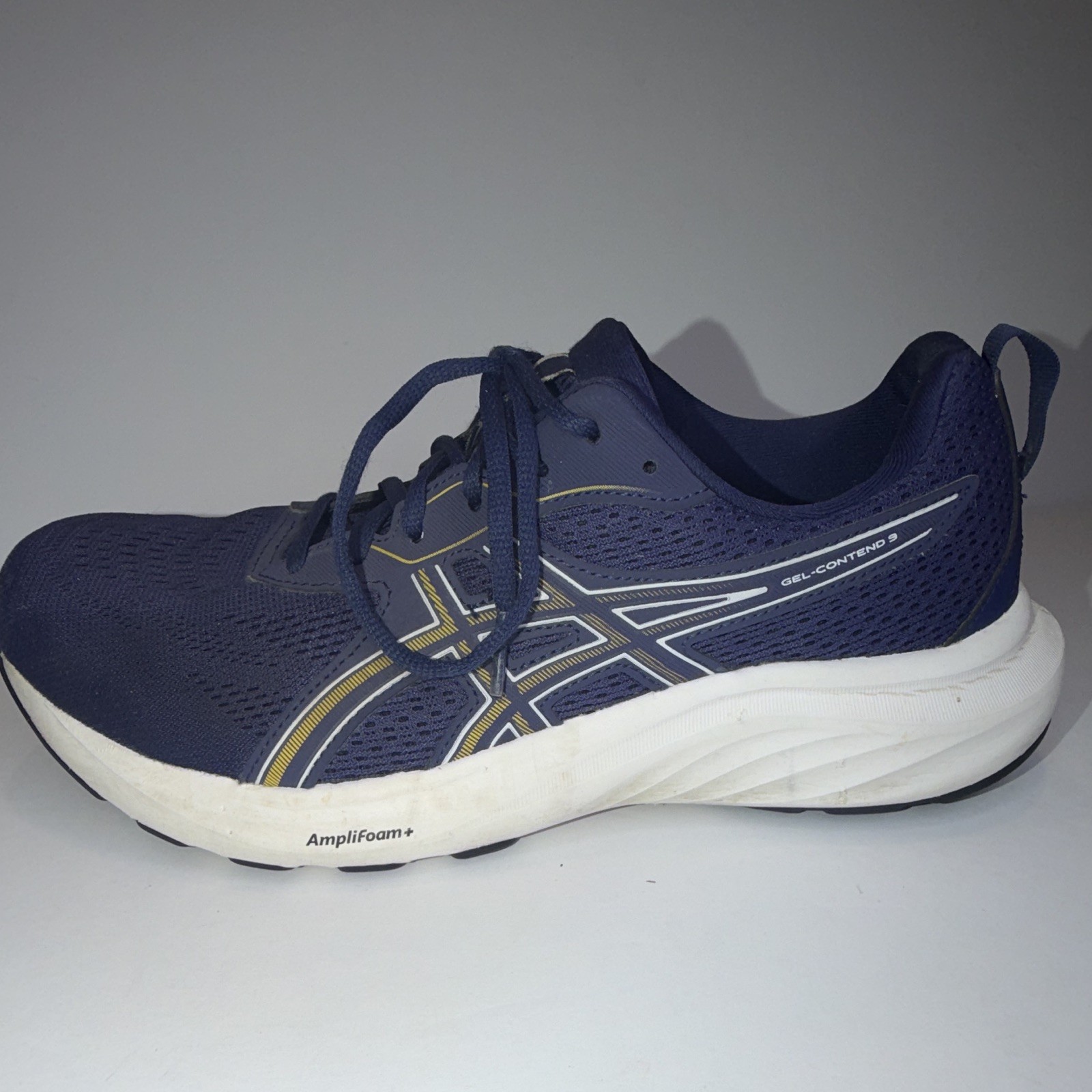 ASICS GEL-CONTEND 9 Men’s Low Top Lace-Up Mesh Sneakers Blue/White 1011B882
