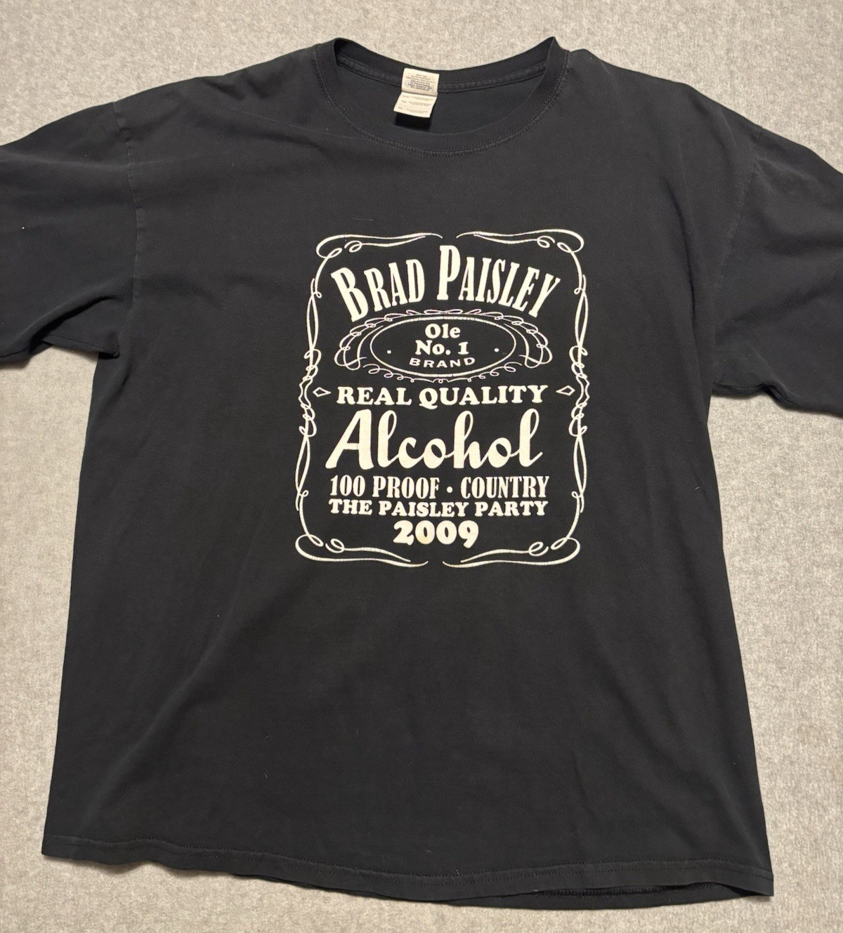 Brad Paisley T-Shirt Men’s XL Black 2009 The Paisley Party Tour Short Sleeve Tee