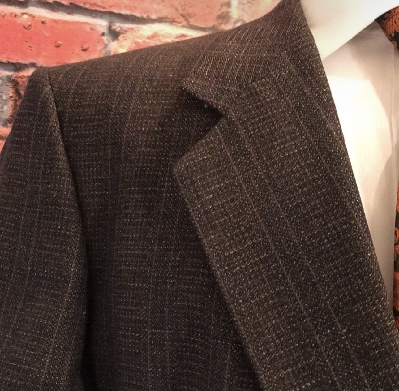 46 R Louis Roth Brown Gray Tweed Wool 2 Btn Mens Jacket Sport Coat Blazer Mint