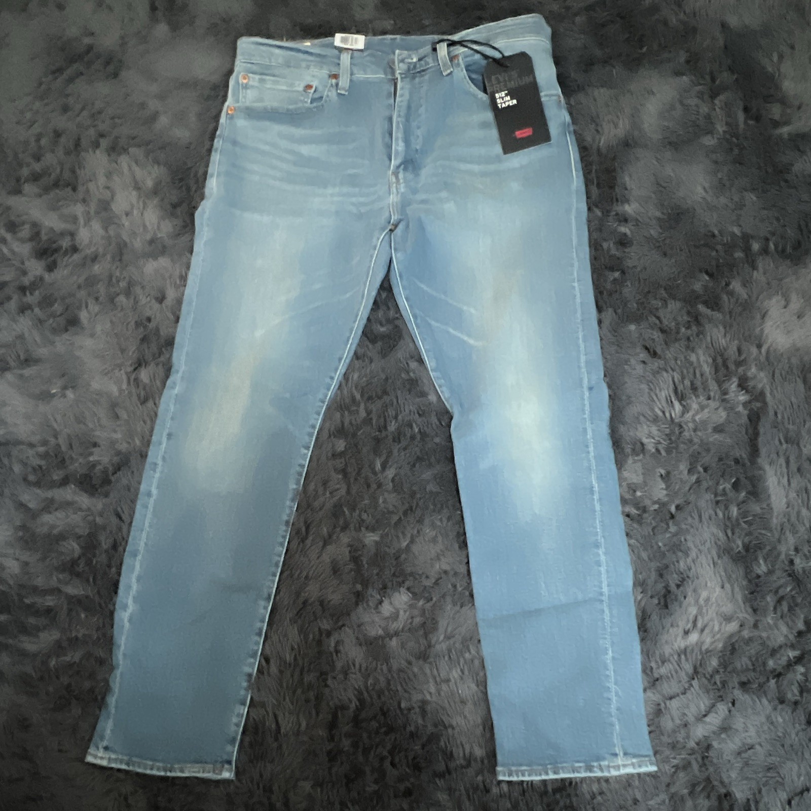 Levi’s Premium Men’s Slim Taper 512 34×30 Wash Blue Stretch Denim Jeans NWT