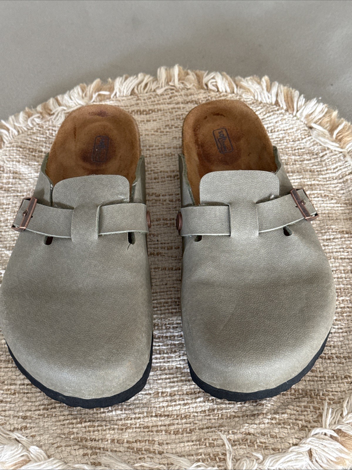 Birkenstock Boston Soft Footbed Suede Clogs Green EU 39 US W8/M6