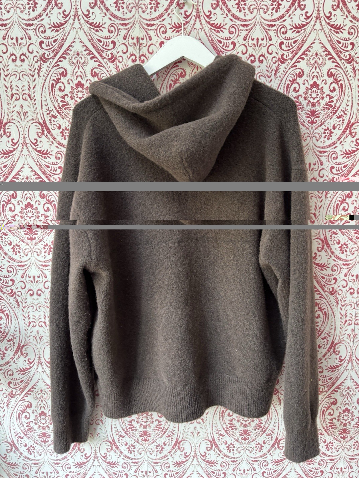 The Couture Club ‘Monogram Fluffy Emblem Zip-Through Knitted Hoodie’