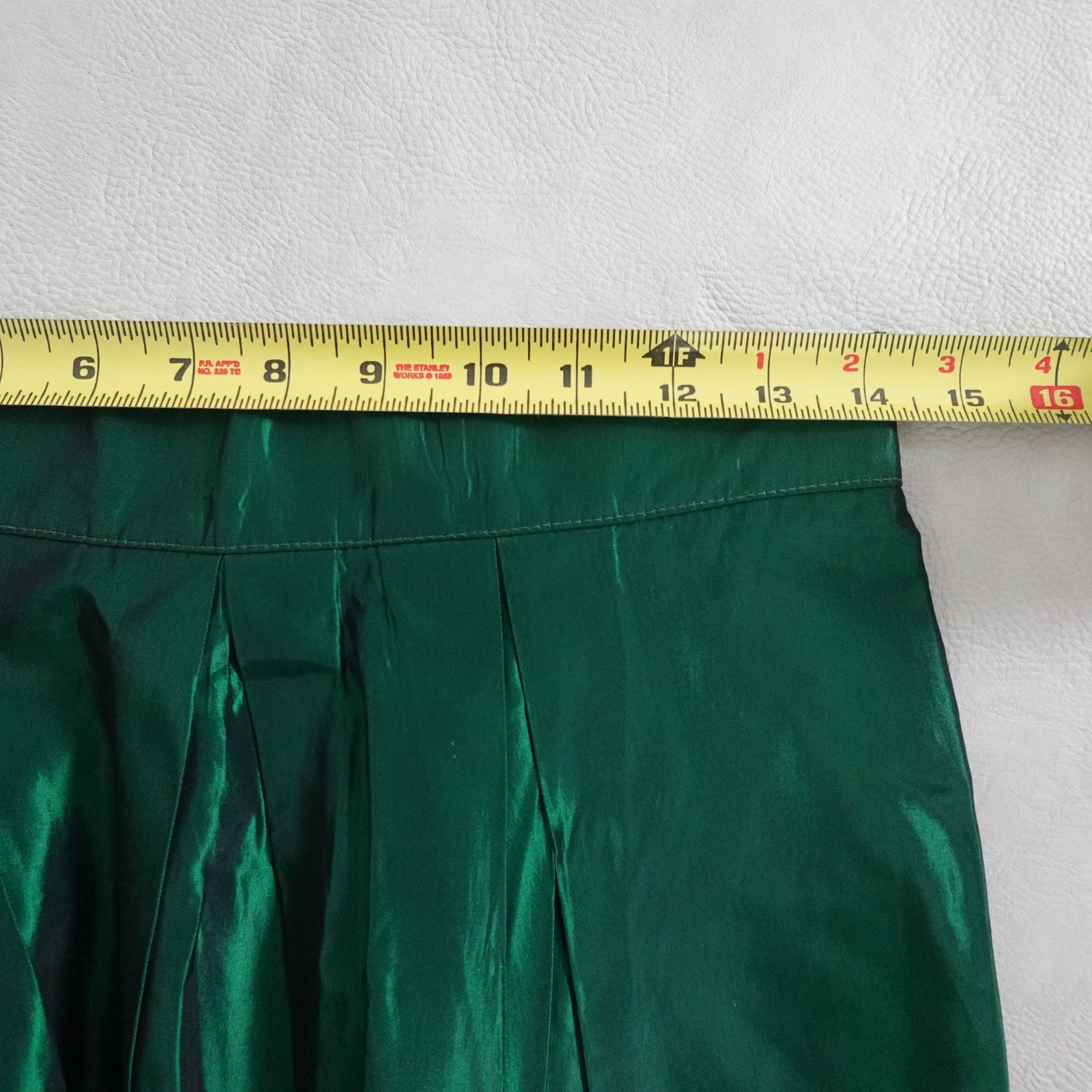 Elegant Vtg Watters Watters Emerald Green Taffeta Dress Size 12 Mother of Bride