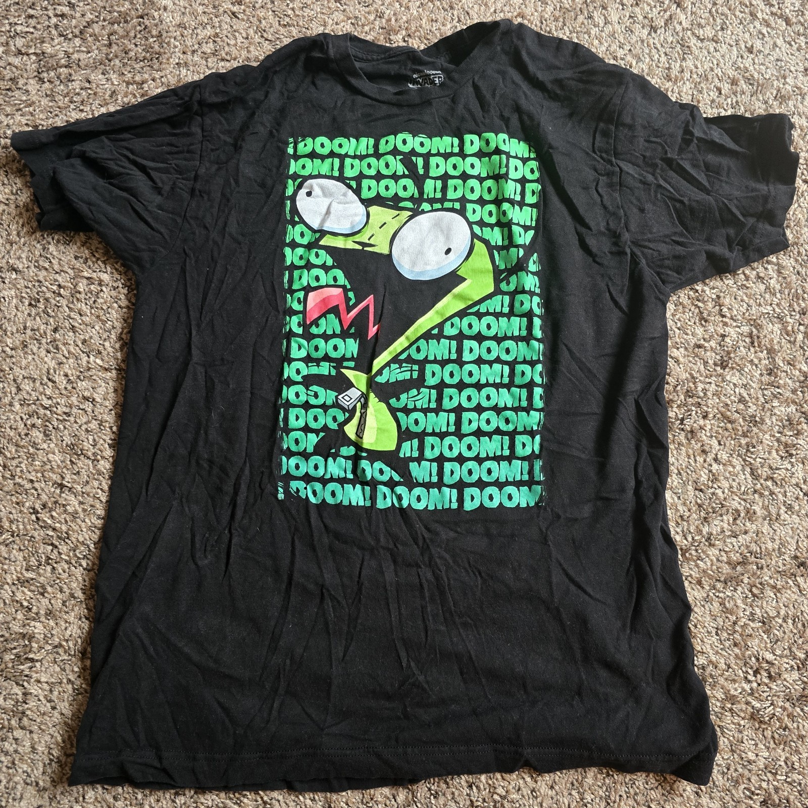 Invader Zim Scene Fashion Gir Doom Tshirt, Size Large, Black
