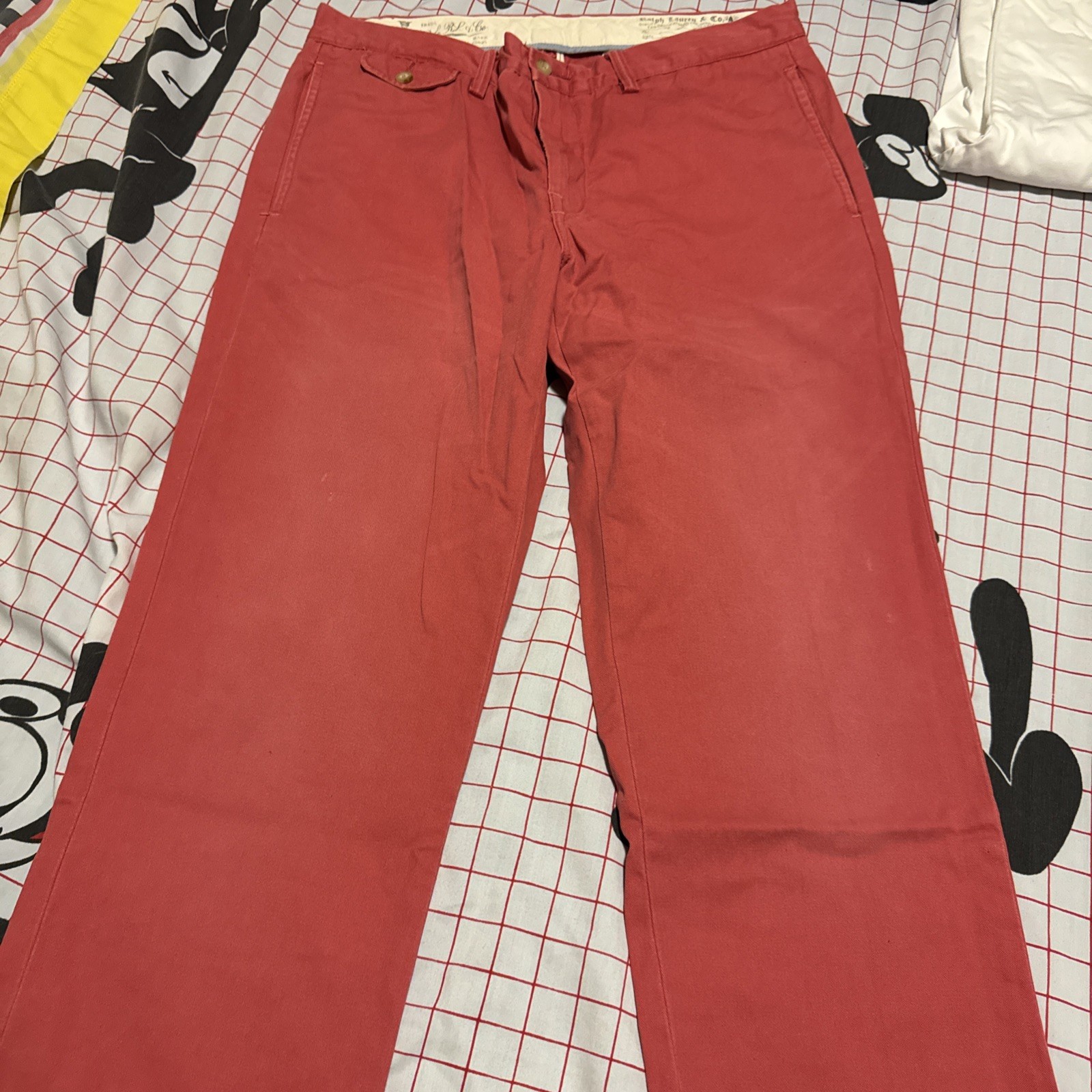 33×30 POLO BY RALPH LAUREN CHINO COLORED SLIM FIT KHAKI PANTS – VIVID CORAL