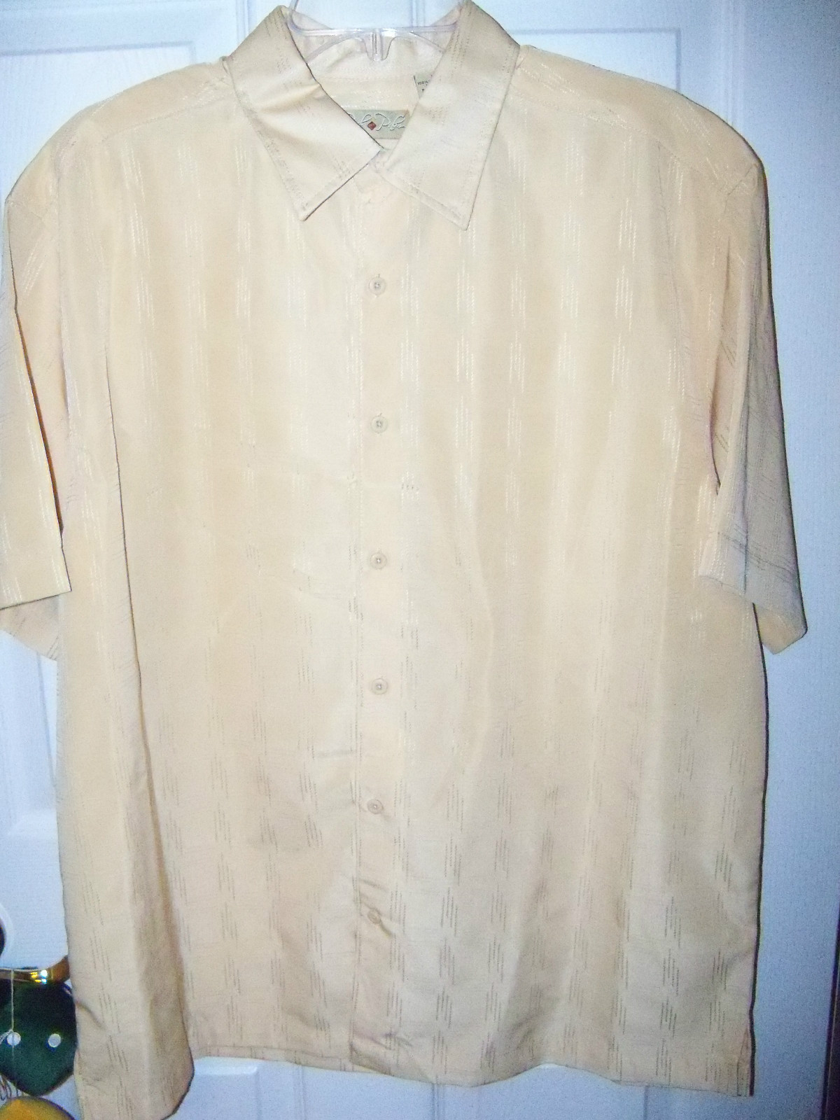 Royal Palm Sahara Sun Yellow Button Short Sleeve Dress Shirt Mens Size XL NWT