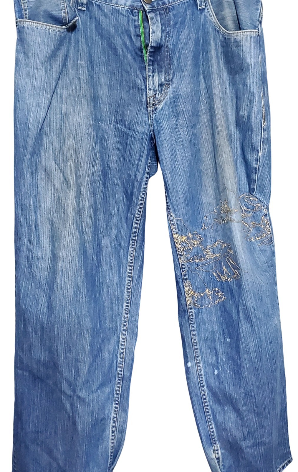 VTG 90s Baggie Jeans Men’s 40 – Distressed Hip Hop Grunge Streetwear Denim Y2K