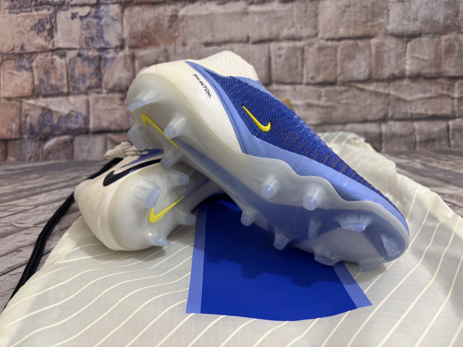 NIKE Phantom 6 High Elite FG Soccer Cleats Men’s Sz 6 Womens 7.5 Blue HQ2328-400