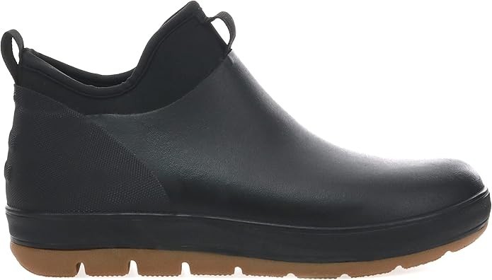 Staheekum Men’s Waterproof Neoprene Ankle Rain Boot Outdoor Hiking Comfort Black