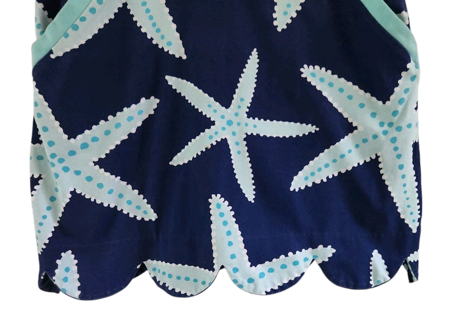 Ana Clare Blue Sassy Skort Sea Star Scallop Beach Womens Size XS