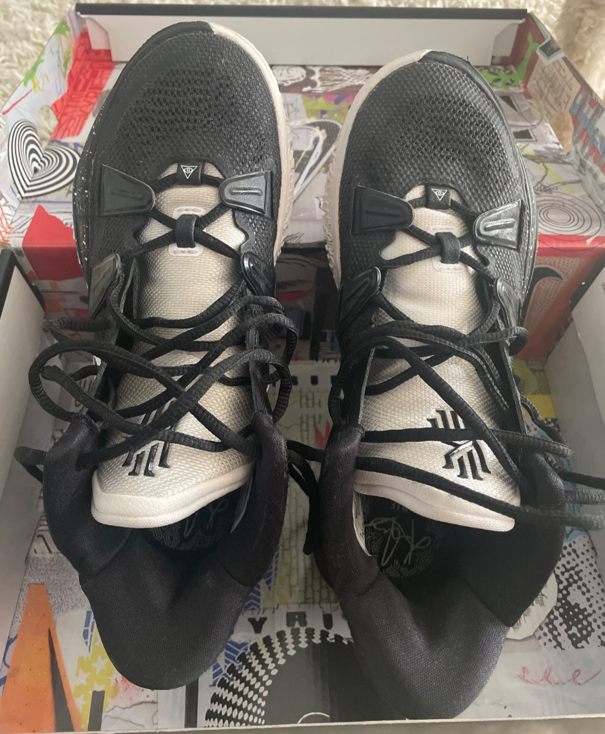 Size 8- Nike Kyrie 7 TB Black White
