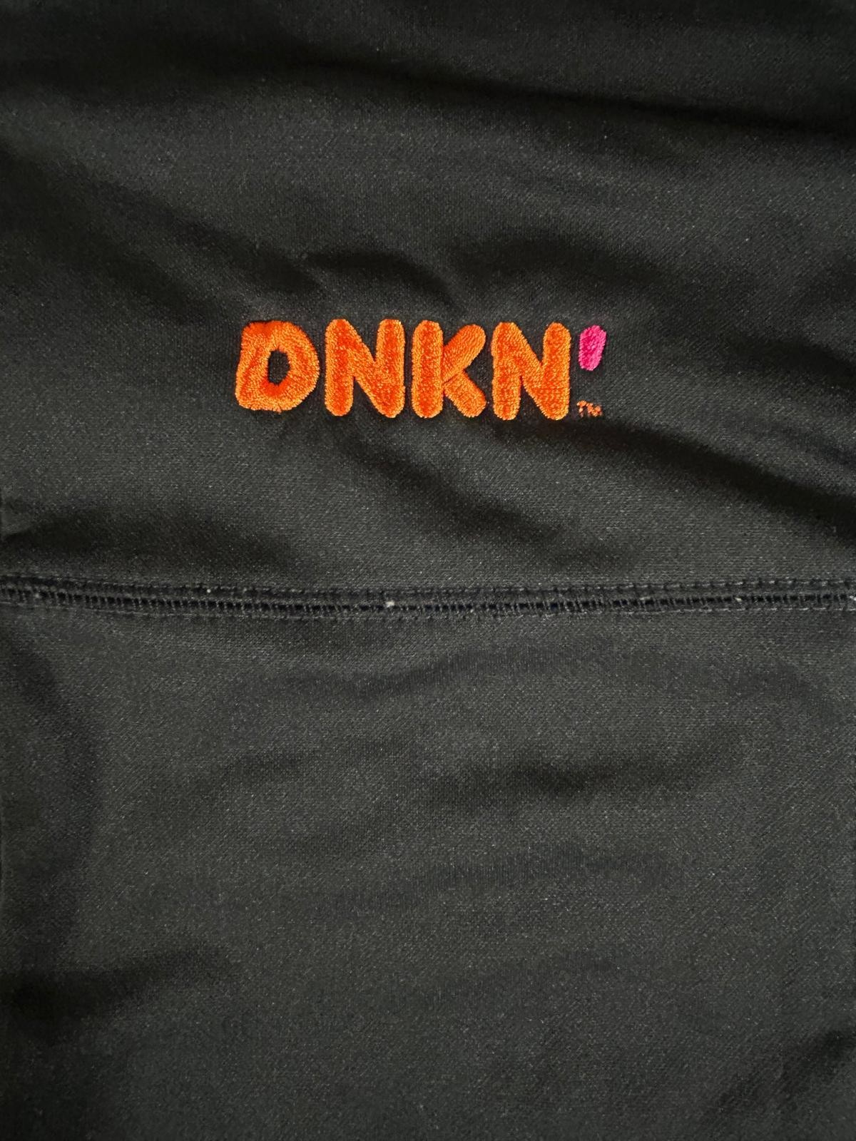 Dunkin Donuts Jacket Black Full Zip Port Authority Fleece Lined Size M
