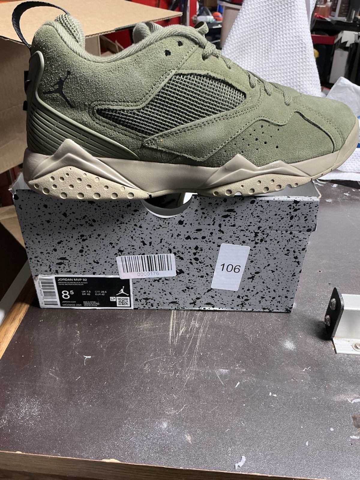 Nike Jordan MVP 92 Medium Olive/Black/Khaki Men’s Size 8.5 HQ3950-201 New w/ Box