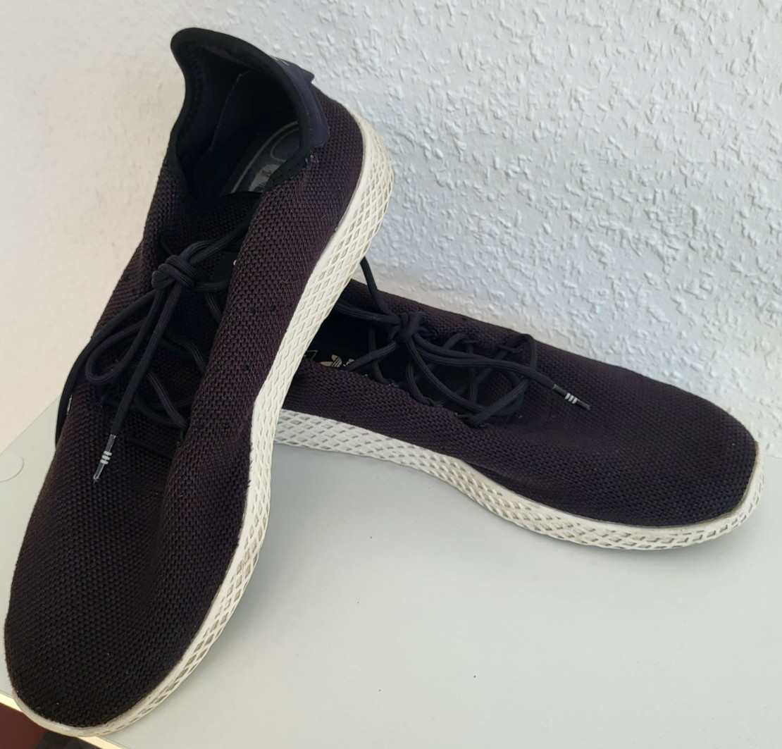 Adidas Pharrell Williams Tennis HU AQ1056 Shoes Sneakers Black Size 47 1/3