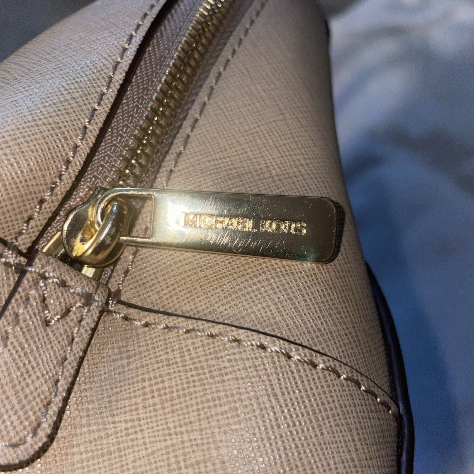 MICHAEL KORS SAVANNAH Tan LARGE SATCHEL LEATHER NWOT msrp: $398