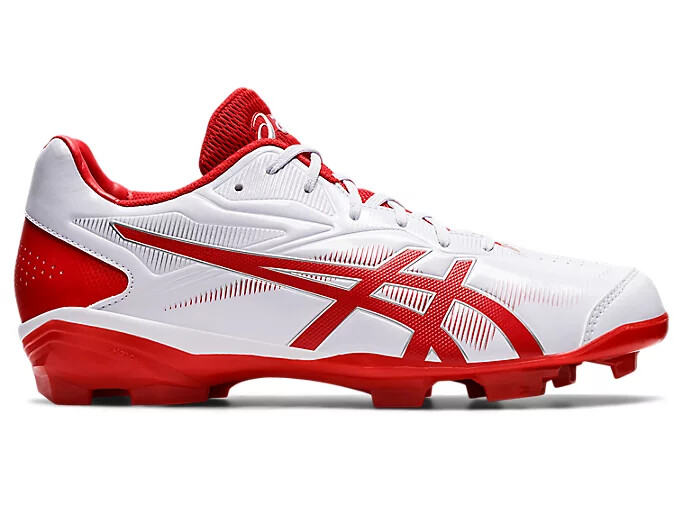 ASICS STAR SHINE 3 1123A033 101 White Red Baseball Cleats